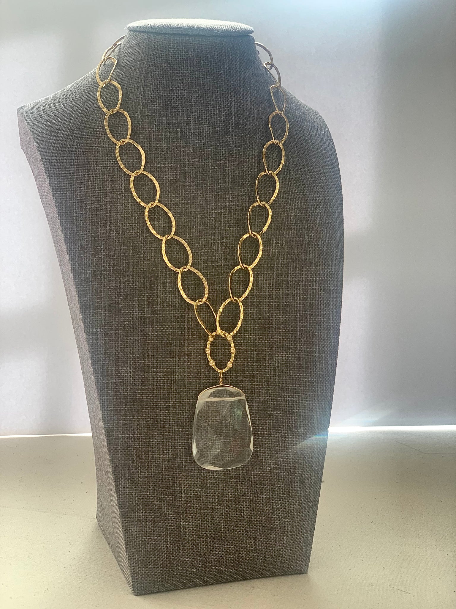 Quartz + Gold Necklace